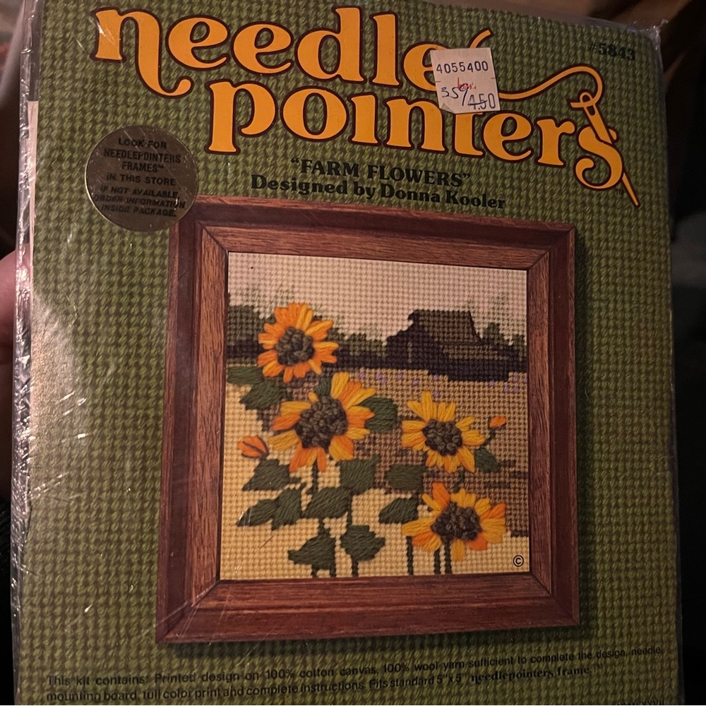 Vintage Needle Pointers Farm Flowers Kit